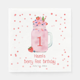 Guardanapo De Papel Berry First Birthday Smoothie