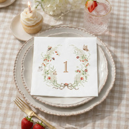 Guardanapo De Papel Berry First Birthday Wreath Garden Party
