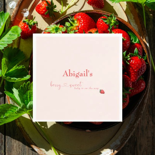 Guardanapo De Papel Berry Sweet Baby no Way Chá de fraldas (Criador carregado)