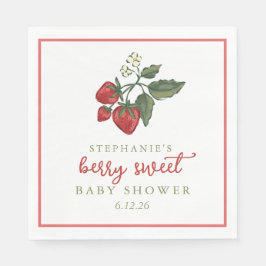 Guardanapo De Papel Berry Sweet Baby Shower Napkin