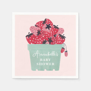Guardanapo De Papel Berry Sweet Chá de fraldas Napkins Strawberry