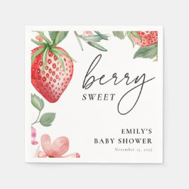 Guardanapo De Papel Berry Sweet Floral Chá de fraldas