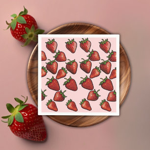 Guardanapo De Papel Berry Sweet Strawberry Heart Chá de fraldas