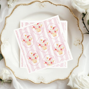 Guardanapo De Papel Berry Sweet Strawberry Whimsic Chá de fraldas