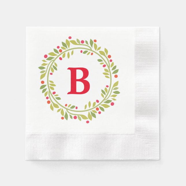 Guardanapo De Papel Berry Wreath Napkins (Frente)