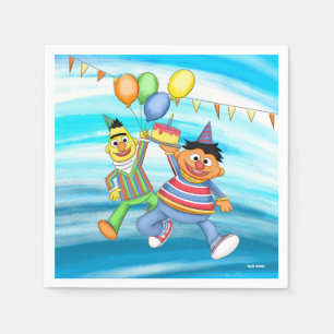 Guardanapo De Papel Bert e Ernie Birthday Balloons