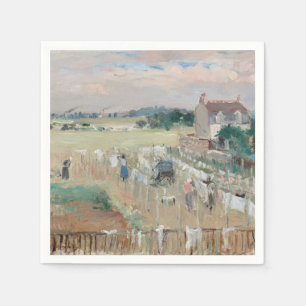 Guardanapo De Papel Berthe Morisot - Prendendo a roupa seca para secar