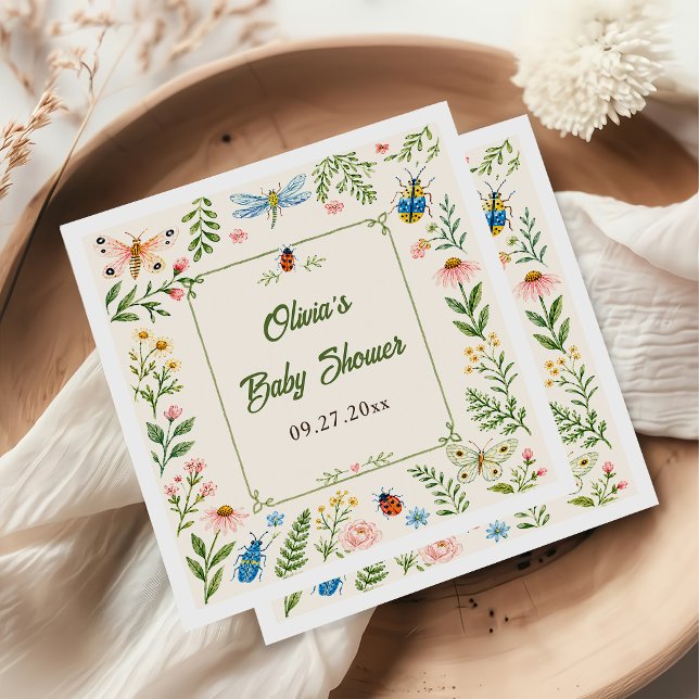 Guardanapo De Papel Besouro de Amor de Jardim Fofo (Criador carregado)