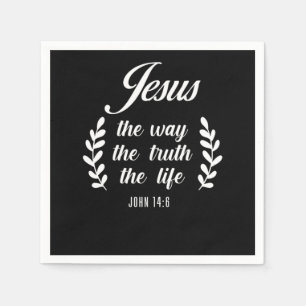 Guardanapo De Papel Bíblia Verse Jesus Como A Verdade A Vida John