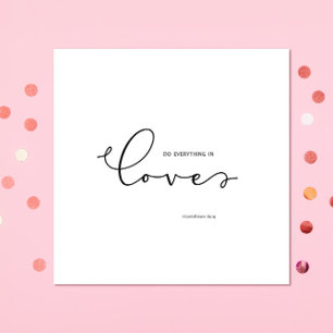Guardanapo De Papel Bíblia Verso sobre o Amor Branco