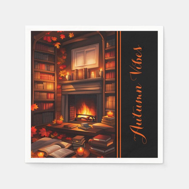 Guardanapo De Papel Biblioteca Cozy Autumn (Frente)