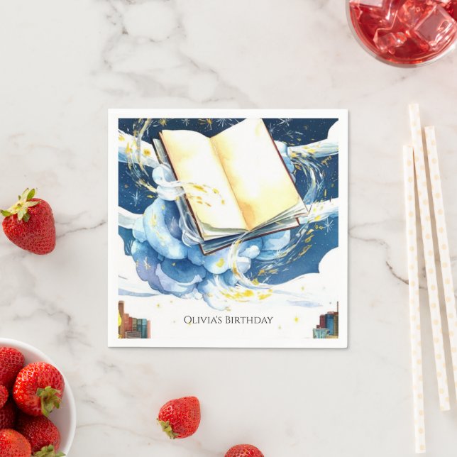 Guardanapo De Papel Biblioteca Editável Magnética Storybook - Aniversá (Insitu)