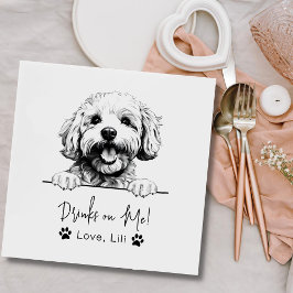 Guardanapo De Papel Bichon Frise Dog Bebidas Personalizadas Em Mim