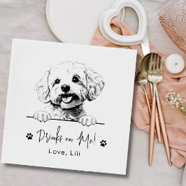 Guardanapo De Papel Bichon Frise Dog Bebidas Personalizadas Em Mim