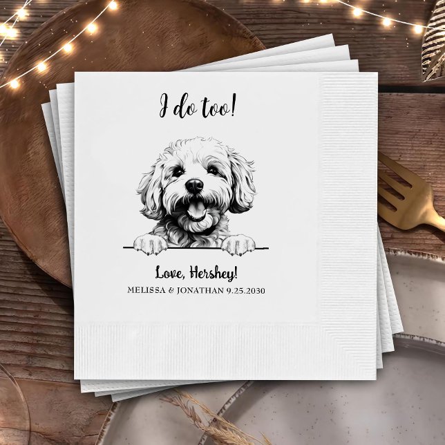 Guardanapo De Papel Bichon Frise Dog Personalizado Eu Também Faço (Criador carregado)