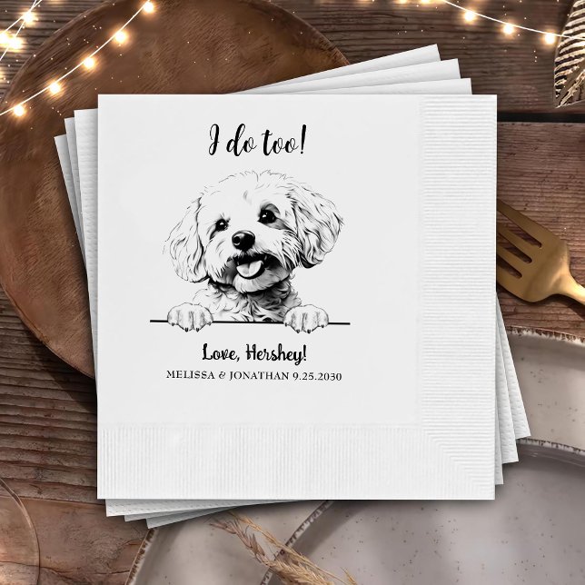 Guardanapo De Papel Bichon Frise Dog Personalizado Eu Também Faço (Criador carregado)