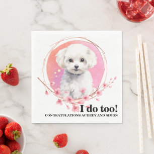 Guardanapo De Papel Bichon Frise Eu Faço A Nápoles Com Foto De Cães