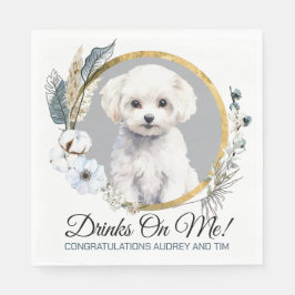 Guardanapo De Papel Bichon Frise Wedding Napkins Com Cães Foto