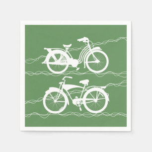 Guardanapo De Papel Bicicleta Bicicletas Nápoles Brancas
