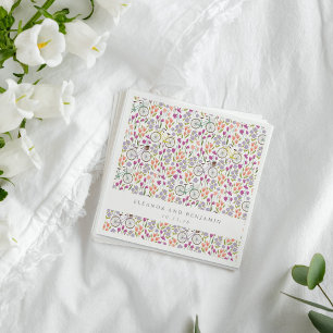 Guardanapo De Papel Bicicleta Boho Vintage Floral Personalizada Casal