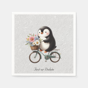 Guardanapo De Papel Bicicleta Floral Penguin Napkins
