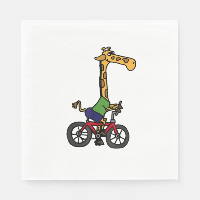 Guardanapo De Papel Bicicleta legal Girafa (Frente)