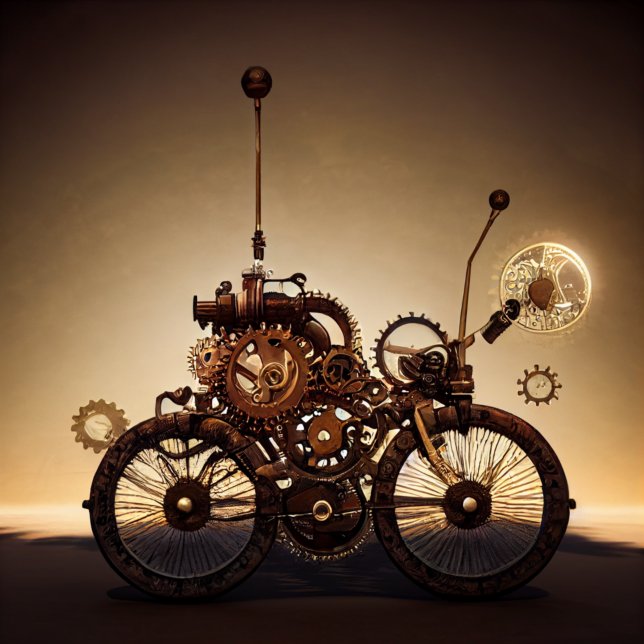 Guardanapo De Papel Bicicleta Steampunk com engrenagens (Criador carregado)