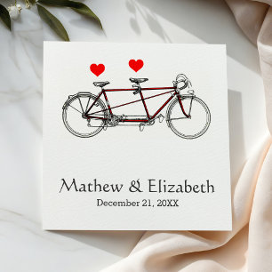 Guardanapo De Papel Bicicleta Tandem Vintage Fofa Casamento Personaliz
