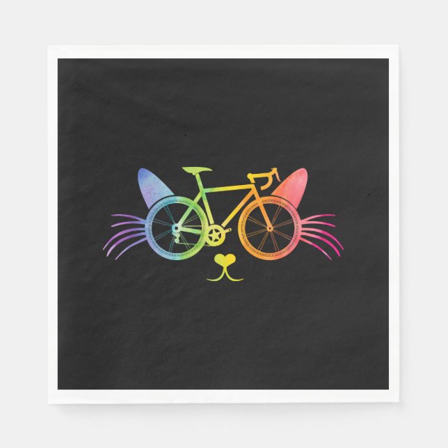 Guardanapo De Papel Bicycle Cat Lgbt (Frente)