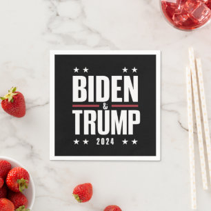 Guardanapo De Papel Biden Trump 2024 Eleição Divertida Presidencial VP
