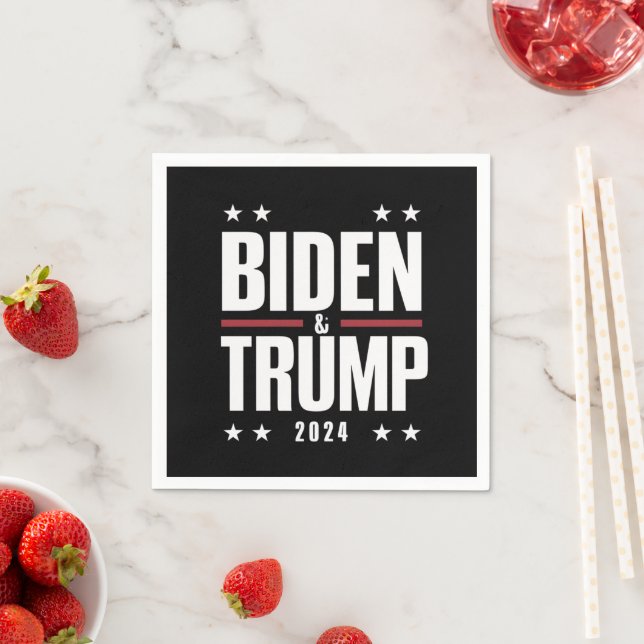 Guardanapo De Papel Biden Trump 2024 Funny Eletion VP Presidencial (Insitu)