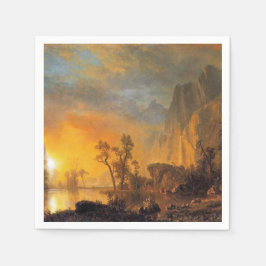 Guardanapo De Papel Bierstadt Sunset na Pintura das Rochosas