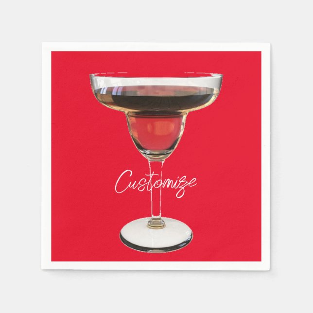 Guardanapo De Papel Big Red Margarita Cocktail Beber Thunder_Cove (Frente)