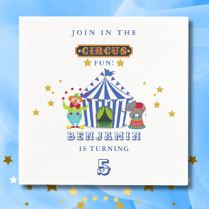 Guardanapo De Papel Big Top Vem Um Vem Toda Festa de aniversário Circu