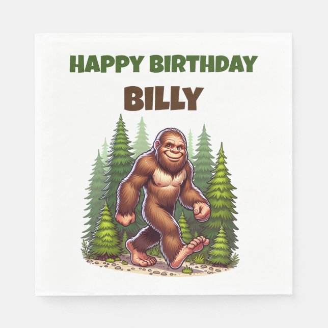 Guardanapo De Papel Bigfoot Amigável (Frente)