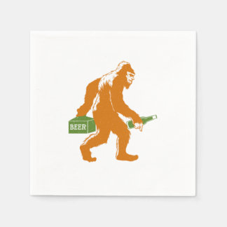 Guardanapo De Papel Bigfoot Beer Sasquatch Yeti Beer Lover Botão
