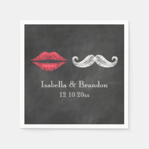 Guardanapo De Papel bigode e Lábios Napkin