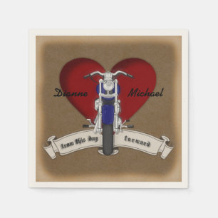 Guardanapo De Papel Biker Tatt Motorcycle Casamento Napkins