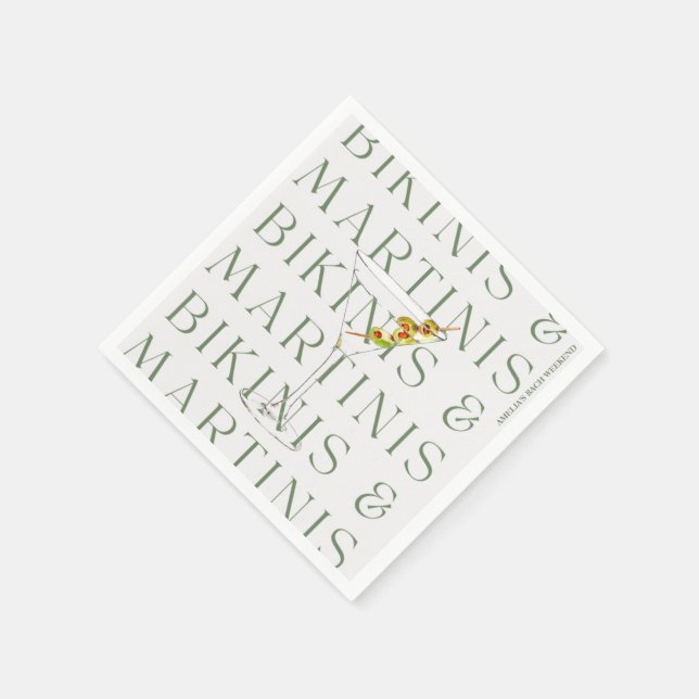 Guardanapo De Papel Bikinis e Martinis (Canto)