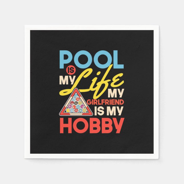 Guardanapo De Papel Billiards Player | Pool Billiards Is My Life (Frente)