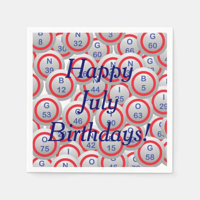 Guardanapo De Papel Bingo Balls (Frente)