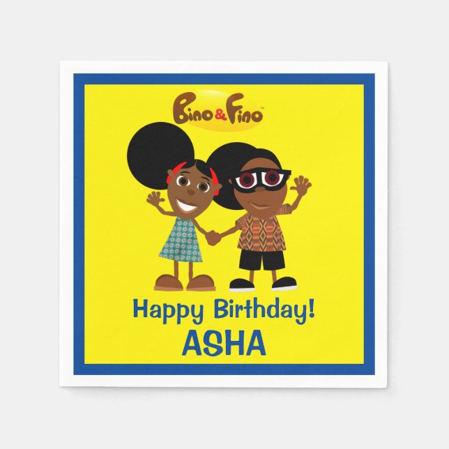 Guardanapo De Papel Bino e Fino Birthday Napkin (Frente)