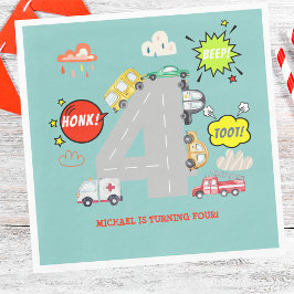 Guardanapo De Papel Bipe honesto para veículos no quarto aniversário d