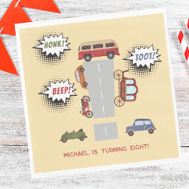 Guardanapo De Papel Bipe honesto para veículos retro aniversário