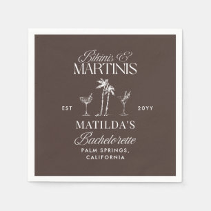 Guardanapo De Papel Biquínis e martinis Elegante despedida de solteira