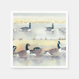 Guardanapo De Papel Bird Geese Watercolor Country Russ Paper Napkins
