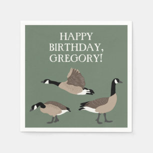 Guardanapo De Papel Bird Lovers Canada Geese Ilustração Personalizad