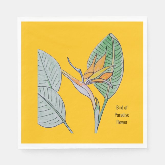 Guardanapo De Papel Bird of Paradise Flower (Frente)
