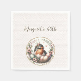 Guardanapo De Papel Bird Watercolor 