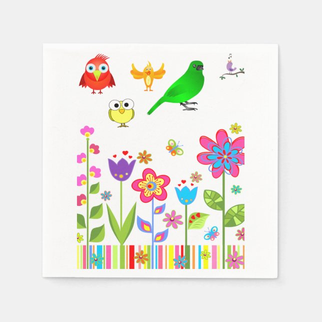 Guardanapo De Papel Bird Wildlife Napkin (Frente)